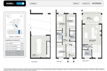 Rzut - Dom na sprzedaż 3 pokoje o powierzchni 230,63 m² - numer 15 w Altoasis