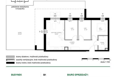 Rzut - Mieszkanie na sprzedaż 4 pokoje o powierzchni 57,76 m² - numer M8 w Wędrowna