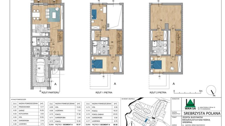 Rzut - Dom na sprzedaż 5 pokoi o powierzchni 183,17 m² - numer 17A w Srebrzysta Polana