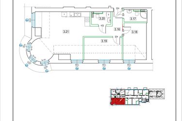 Rzut - Mieszkanie na sprzedaż 3 pokoje o powierzchni 61,73 m² - numer 26 w Kamienica 62