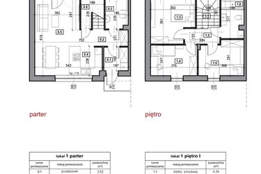 Rzut - Dom na sprzedaż 4 pokoje o powierzchni 84,2 m² - numer 2.1 w Trzcińska 95