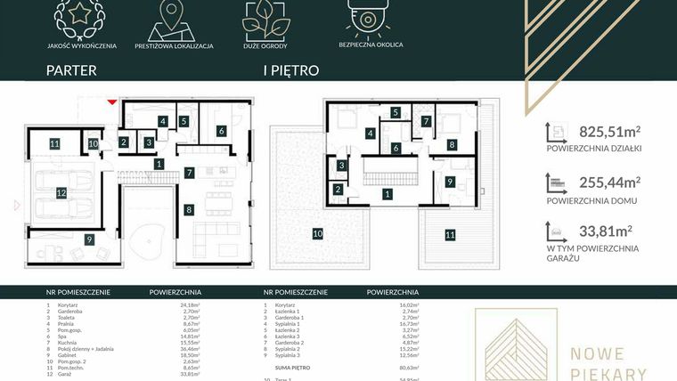 Rzut - Dom na sprzedaż 6 pokoi o powierzchni 255,44 m² - numer A1 w Nowe Piekary