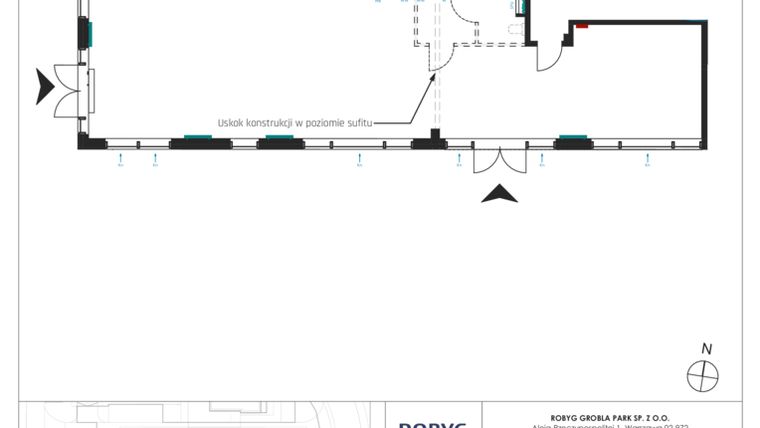 Rzut - Lokal użytkowy na sprzedaż 1 pokój o powierzchni 149,22 m² - numer I.U01 w Nadmotławie Apartments