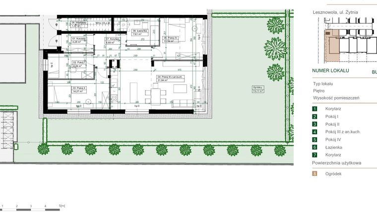 Rzut - Mieszkanie na sprzedaż 4 pokoje o powierzchni 88,72 m² - numer 10.1 w Green Ville