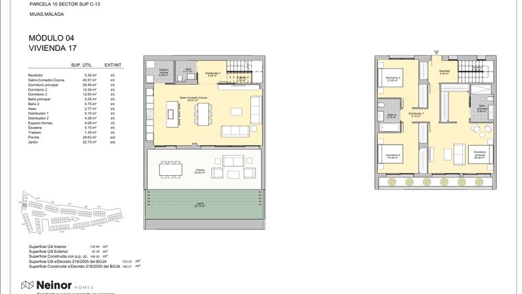 Rzut - Mieszkanie na sprzedaż 3 pokoje o powierzchni 139 m² - numer 4.17 w Evergreen Homes - Mijas