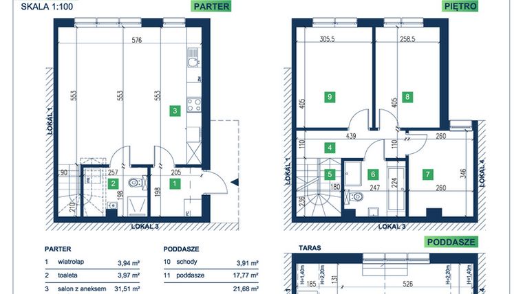 Rzut - Dom na sprzedaż 5 pokoi o powierzchni 105,95 m² - numer 2 w Vista Forest