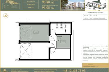 Rzut - Mieszkanie na sprzedaż 5 pokoi o powierzchni 93,05 m² - numer M10 w Apartamenty Gałczyńskiego