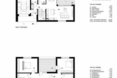 Rzut - Dom na sprzedaż 5 pokoi o powierzchni 171,64 m² - numer 16 w Nowe Planty