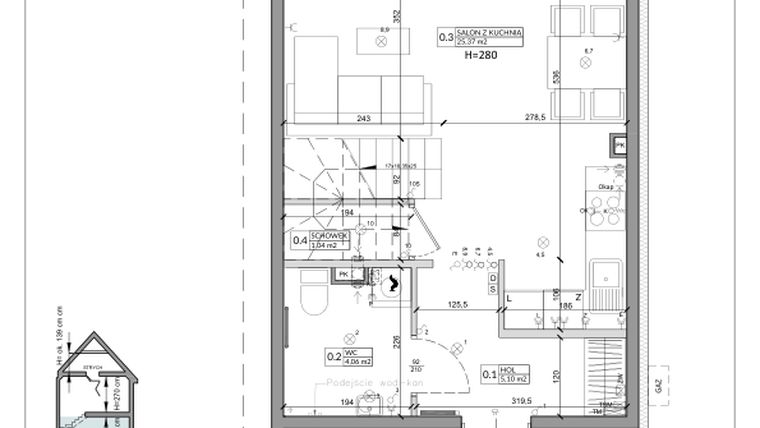 Rzut - Dom na sprzedaż 3 pokoje o powierzchni 76,46 m² - numer 15B w Zielono Mi