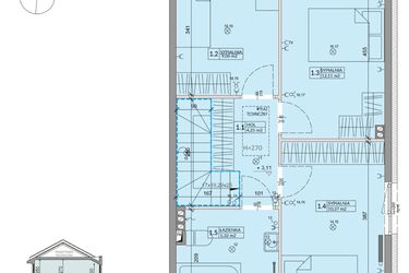 Rzut - Dom na sprzedaż 4 pokoje o powierzchni 81,17 m² - numer 21B w Ogrody Przyjaciół 5 etap II