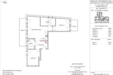 Rzut - Mieszkanie na sprzedaż 4 pokoje o powierzchni 68,36 m² - numer B1 – M3.7 w Primacasa