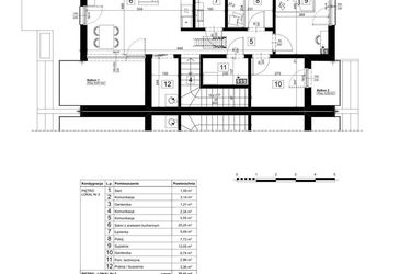 Rzut - Mieszkanie na sprzedaż 3 pokoje o powierzchni 78,41 m² - numer B2.1 w Osiedle Paprociowa
