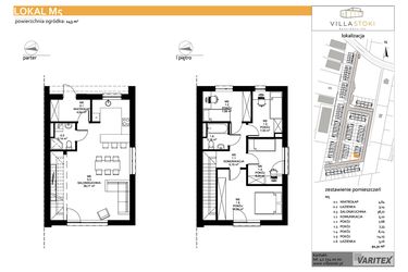 Rzut - Dom na sprzedaż 5 pokoi o powierzchni 92,31 m² - numer M5 w Villa Stoki (domy)