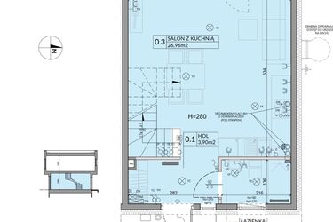 Rzut - Dom na sprzedaż 4 pokoje o powierzchni 74,16 m² - numer 40 w Boska Ksawerowska 2 etap 3