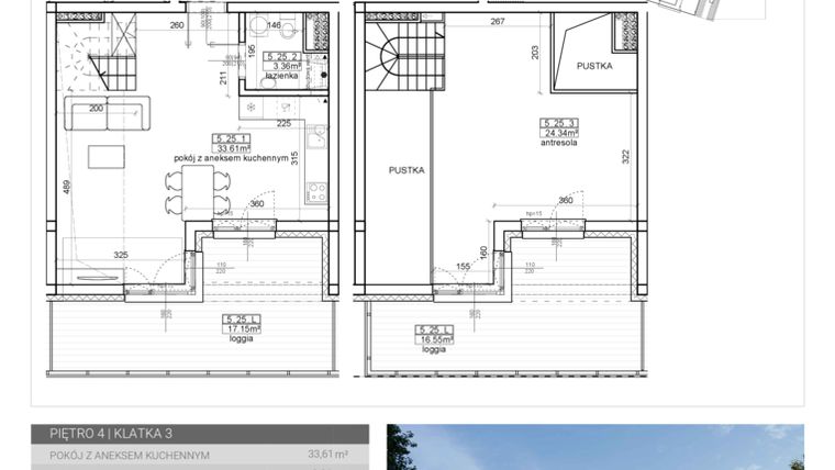 Rzut - Mieszkanie na sprzedaż 3 pokoje o powierzchni 61,31 m² - numer 97 w Wave