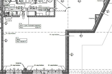 Rzut - Lokal użytkowy na sprzedaż 3 pokoje o powierzchni 80,84 m² - numer L7 w Zielone Tarasy
