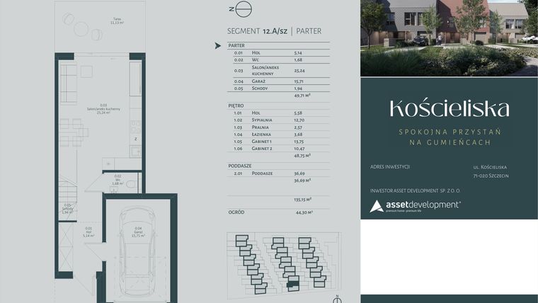 Rzut - Dom na sprzedaż 4 pokoje o powierzchni 135,15 m² - numer 12.A w Kościeliska