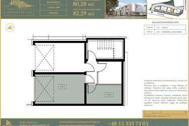 Rzut - Mieszkanie na sprzedaż 5 pokoi o powierzchni 82,29 m² - numer M9 w Apartamenty Gałczyńskiego