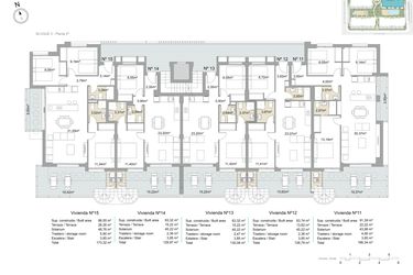 Rzut - Mieszkanie na sprzedaż 3 pokoje o powierzchni 166,34 m² - numer 2-2-11 w Apartamenty w Pilar de la Horadada - 35274430