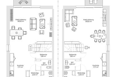 Rzut - Dom na sprzedaż 4 pokoje o powierzchni 113 m² - numer 5 w Osiedle WizaWi