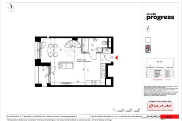 Rzut - Mieszkanie na sprzedaż 2 pokoje o powierzchni 82,15 m² - numer AA.86 w Strefa PROGRESS