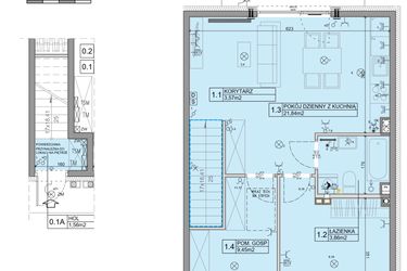 Rzut - Mieszkanie na sprzedaż 3 pokoje o powierzchni 56,07 m² - numer 12 w Manufaktura Marki 2