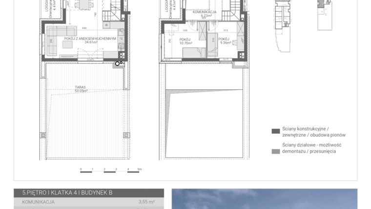 Rzut - Mieszkanie na sprzedaż 1 pokój o powierzchni 92,9 m² - numer 142. w Osiedle Parkowa etap B