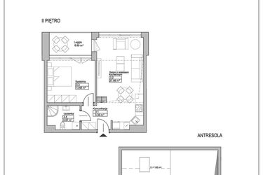 Rzut - Mieszkanie na sprzedaż 2 pokoje o powierzchni 79,01 m² - numer M25 w Ogrody Reymonta