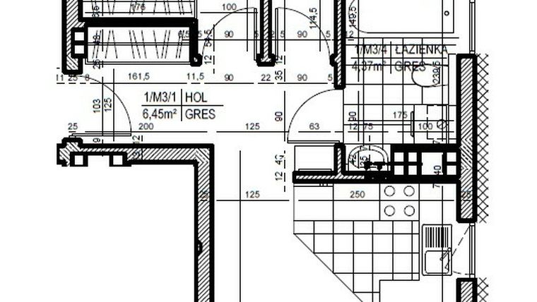 Rzut - Mieszkanie na sprzedaż 3 pokoje o powierzchni 52,3 m² - numer 3 w Staroniwskie Sady etap II
