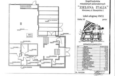 Rzut - Lokal użytkowy na sprzedaż 1 pokój o powierzchni 181,99 m² - numer KM-11 w Osiedle Zielona Italia