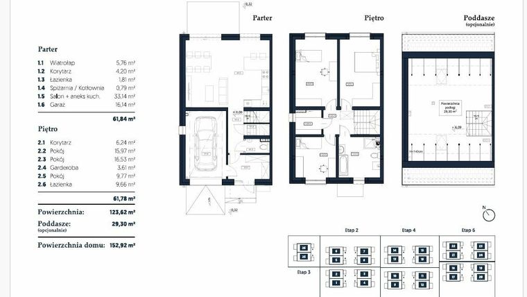 Rzut - Dom na sprzedaż 5 pokoi o powierzchni 121,47 m² - numer 2 w Iwa Park