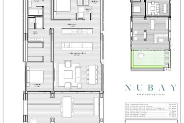 Rzut - Mieszkanie na sprzedaż 3 pokoje o powierzchni 130,75 m² - numer 50A w Nubay