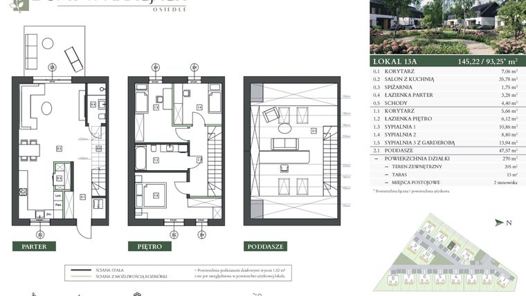 Rzut - Dom na sprzedaż 4 pokoje o powierzchni 145,22 m² - numer 13A w Domy w akacjach