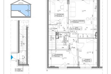 Rzut - Mieszkanie na sprzedaż 4 pokoje o powierzchni 67,46 m² - numer 33B w Domy na Witosa etap 1B