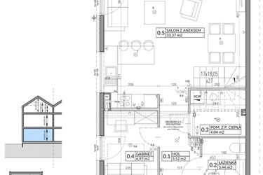 Rzut - Dom na sprzedaż 6 pokoi o powierzchni 142,59 m² - numer 4A w Wille przy Lesie