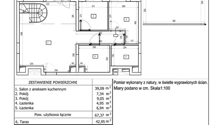 Rzut - Mieszkanie na sprzedaż 3 pokoje o powierzchni 91,01 m² - numer 120 w Aquamarina Dąbki