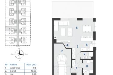 Rzut - Dom na sprzedaż 5 pokoi o powierzchni 125 m² - numer Nigra.4 w Michałowice Park II
