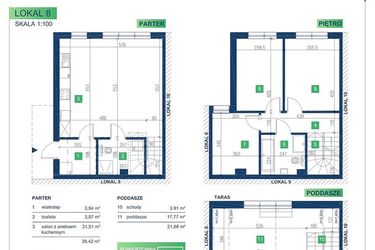 Rzut - Dom na sprzedaż 5 pokoi o powierzchni 105,95 m² - numer 8 w Vista Forest Stabłowice