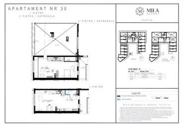 Rzut - Mieszkanie na sprzedaż 2 pokoje o powierzchni 86,8 m² - numer 30 w Miła Resort