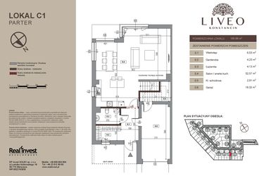 Rzut - Dom na sprzedaż 5 pokoi o powierzchni 160,66 m² - numer C1 w Liveo Konstancin