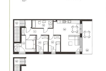 Rzut - Mieszkanie na sprzedaż 4 pokoje o powierzchni 79,1 m² - numer 13_2 w Apartamenty Sielanka