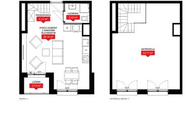 Rzut - Mieszkanie na sprzedaż 1 pokój o powierzchni 68,31 m² - numer A2 359 w 29L