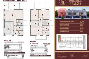 Rzut - Dom na sprzedaż 4 pokoje o powierzchni 129,96 m² - numer 19/1 w Dzielnica Hrabska etap V