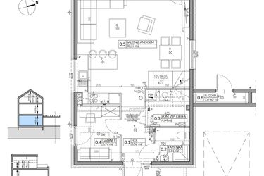 Rzut - Dom na sprzedaż 6 pokoi o powierzchni 144,64 m² - numer 14A w Wille przy Lesie etap III