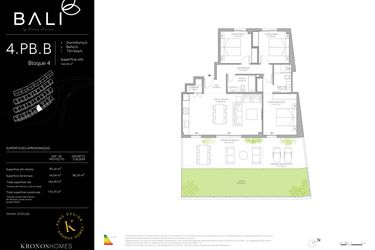 Rzut - Mieszkanie na sprzedaż 3 pokoje o powierzchni 80,26 m² - numer 35.4.BJ.B w Bali