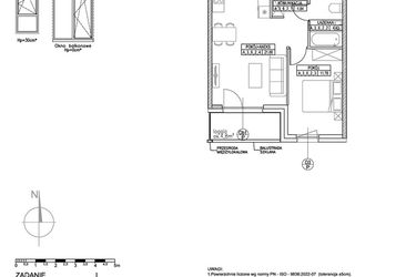 Rzut - Mieszkanie na sprzedaż 2 pokoje o powierzchni 42,89 m² - numer A.3.6.2 w Forma
