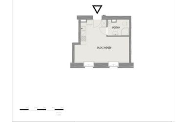 Rzut - Mieszkanie na sprzedaż 1 pokój o powierzchni 27,25 m² - numer A19 w Komuny Paryskiej 19a