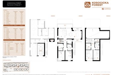 Rzut - Mieszkanie na sprzedaż 7 pokoi o powierzchni 171,61 m² - numer B7.A2 w Kosocicka Forest