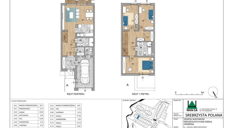 Rzut - Dom na sprzedaż 4 pokoje o powierzchni 132,26 m² - numer 13A w Srebrzysta Polana