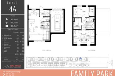 Rzut - Dom na sprzedaż 4 pokoje o powierzchni 107,5 m² - numer 4A w Family Park Ksawerów IV
